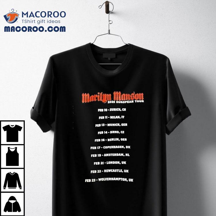 T-Shirt Officiel Marilyn Manson – OAUG Tour 2025 Nantes - Merchandising Concert, Coupe Classique Homme Femme - 10