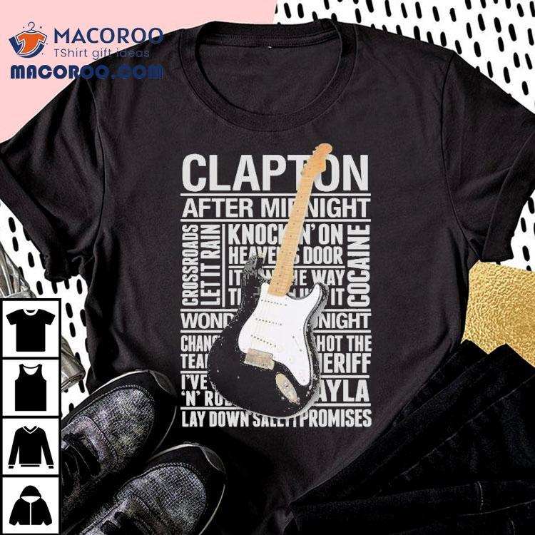 Rock legend Eric Clapton guitar design t-shirt Rock legend Eric Clapton guitar design t-shirt