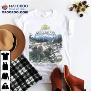 Snow monkeys of Japan hot spring adventure t-shirt