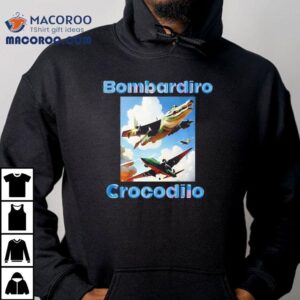 Unique crocodile design strategic bomber tshirt