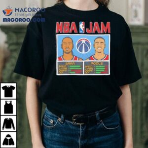 Washington Wizards NBA comic art featuring Alex Sarr and Jordan Poole t-shirt