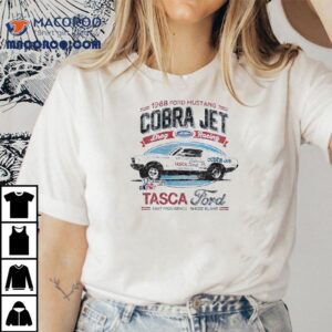 1968 Ford Mustang Cobra Jet drag race vintage t-shirt