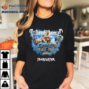 2025 European metal tour featuring Wind Rose Orden Ogan and Angus McSix t-shirt