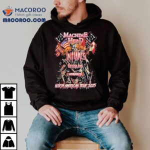 2025 Tour Announcement Machine Head In Flames Lacuna Coil Unearth Tshirt