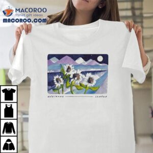 Adrianne Lenker wears a stunning moonflowers design t-shirt