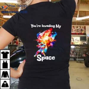 Astro Invasion Galaxy Design Personal Boundary T-shirt