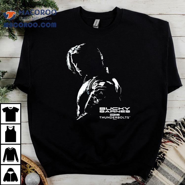 Bucky Barnes shadow design in new Marvel Thunderbolts t-shirt Bucky Barnes shadow design in new Marvel Thunderbolts t-shirt