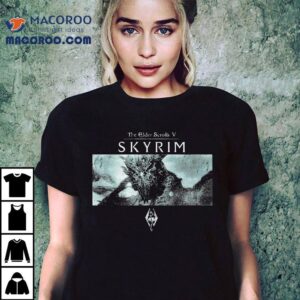 Dragonborn adventure awaits in this epic Skyrim tshirt 1 Dragonborn Adventure Awaits In This Epic Skyrim T Tshirt