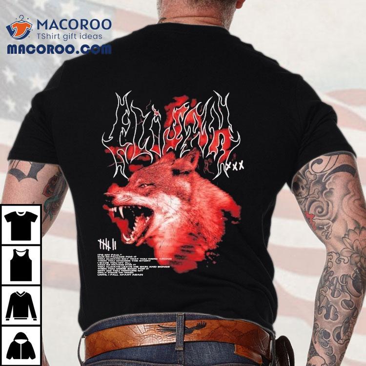 Elijah Phoebe wolf design t-shirt Elijah Phoebe wolf design t-shirt