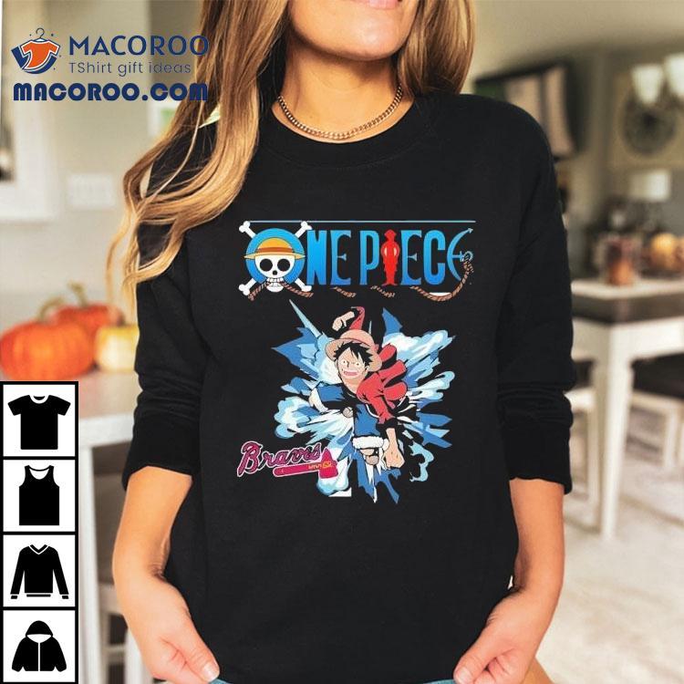 Monkey D Luffy Atlanta Braves anime tshirt Monkey D Luffy Atlanta Braves anime tshirt