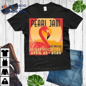 Pearl Jam rocks Hard Rock Live in Hollywood Florida with Dark Matter tour flamingo t-shirt