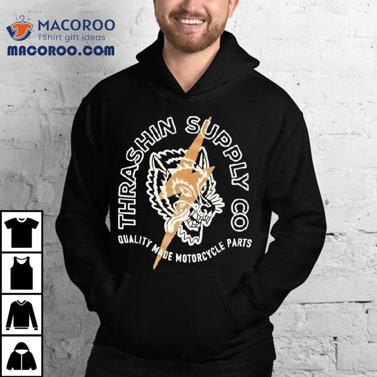 Premium Motorcycle Gear From Thrashin With Wolf Design Tshirt Premium Motorcycle Gear From Thrashin With Wolf Design Tshirt