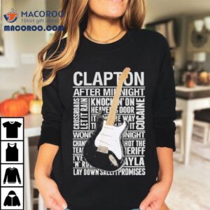 Rock legend Eric Clapton guitar design t-shirt 1 Rock Legend Eric Clapton Guitar Design Tshirt