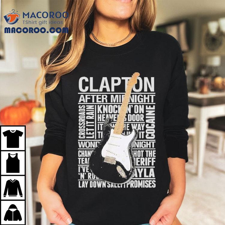 Rock legend Eric Clapton guitar design t-shirt Rock legend Eric Clapton guitar design t-shirt