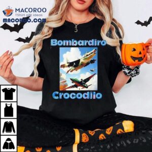 Unique crocodile design strategic bomber tshirt