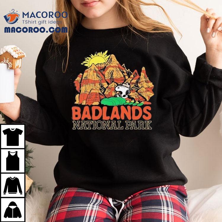 Badlands Adventure Snoopy And Woodstock Graphic T-shirt Badlands Adventure Snoopy And Woodstock Graphic T-shirt