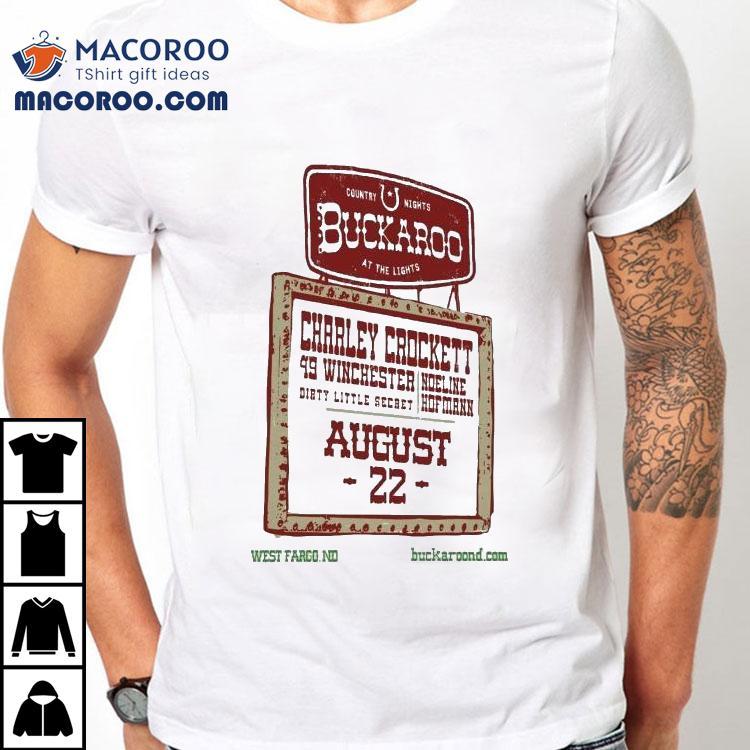Catch Charley Crocketts Wild West Show In Fargo 2025 T-shirt Catch Charley Crocketts Wild West Show In Fargo 2025 T-shirt