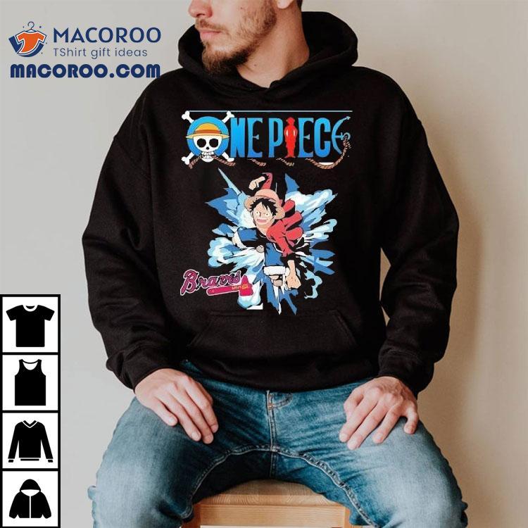 Monkey D Luffy Atlanta Braves anime tshirt Monkey D Luffy Atlanta Braves anime tshirt