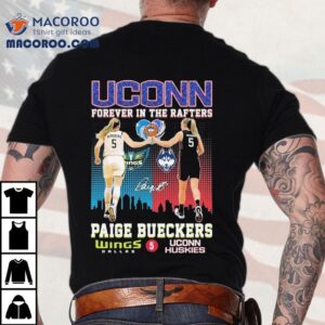 Paige Bueckers Uconn Tribute Skyline Design Wings Dallas Memorial Tshirt