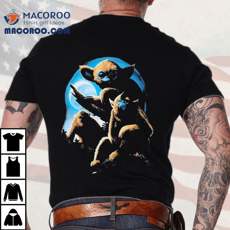 Playful primate design on a trendy t-shirt Playful primate design on a trendy t-shirt