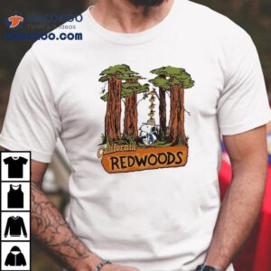 Snoopy And Woodstock Explore The Majestic Redwoods Tshirt