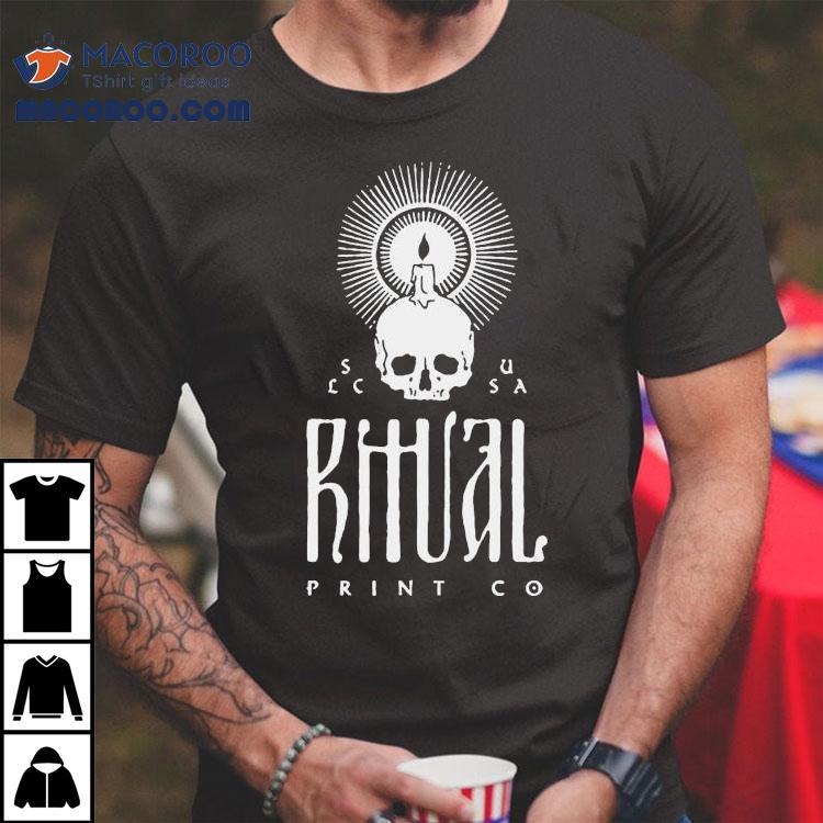 Ancient skull design on trendy ritual t-shirt Ancient skull design on trendy ritual t-shirt
