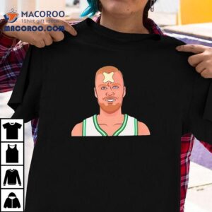 Kristaps Porzingis Bloodstained Celtics Tshirt