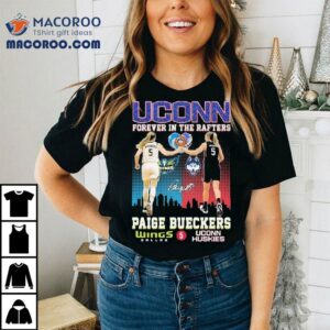 Paige Bueckers Uconn Tribute Skyline Design Wings Dallas Memorial Tshirt