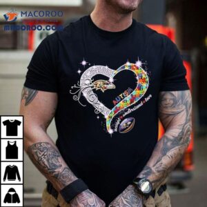 Baltimore Ravens Show Support with Heart Diamond Autism Awareness T-shirt 2 Baltimore Ravens Show Support With Heart Diamond Autism Awareness Tshirt