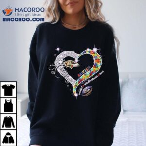 Baltimore Ravens Show Support with Heart Diamond Autism Awareness T-shirt 3 Baltimore Ravens Show Support With Heart Diamond Autism Awareness Tshirt