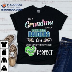 Being A Proud Grandma And Diehard Canberra Raiders Fan Makes Me Shine Bright Diamond Heart T Tshirt