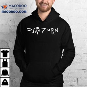 Black Floral Flip Turn Design Tshirt