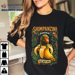 Crazy Italian Chimpanzee Banana Meme Tshirt