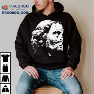 Aging beauty in black with fading print tshirt