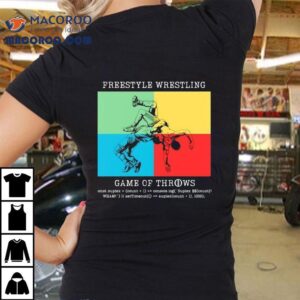 Dynamic Moves From The Mat On This Wrestling Tshirt