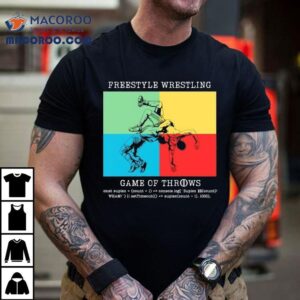 Dynamic Moves From The Mat On This Wrestling Tshirt