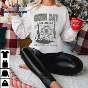 Green Day Coachella Indio California April Cactus Tshirt