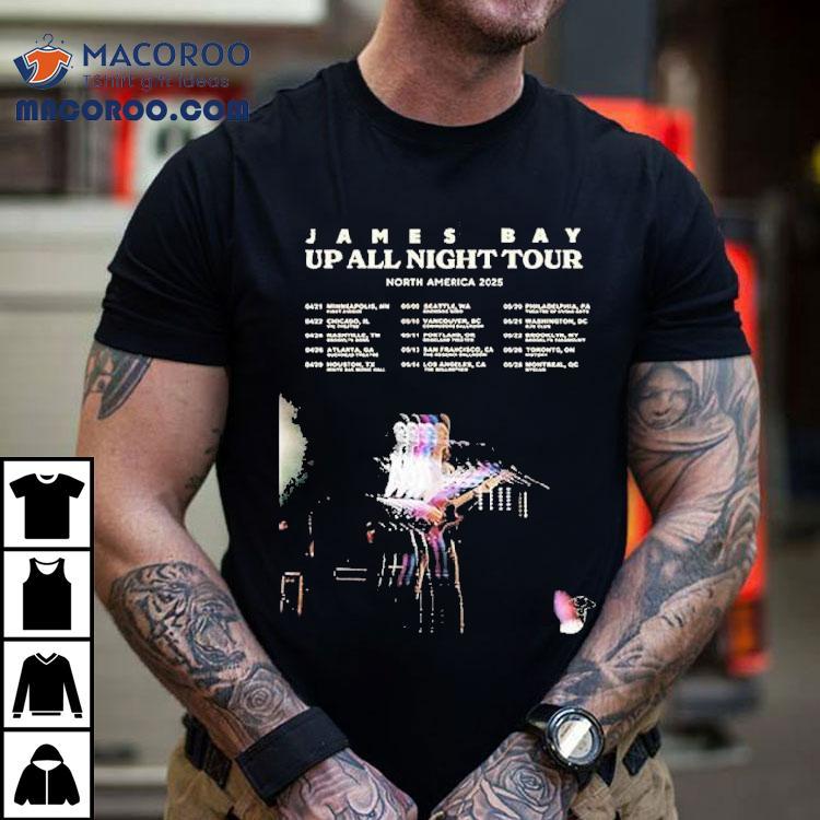 James Bay 2025 North American Tour Late Night Shows T-shirt James Bay 2025 North American Tour Late Night Shows T-shirt