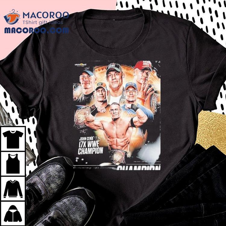 John Cena surpasses Ric Flair with 17 world title wins in WWE legacy t-shirt John Cena surpasses Ric Flair with 17 world title wins in WWE legacy t-shirt