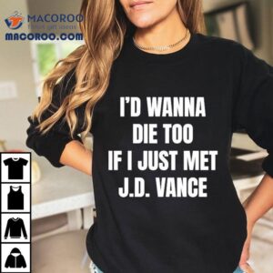 Life Loses Meaning After Meeting Jd Vance Tshirt