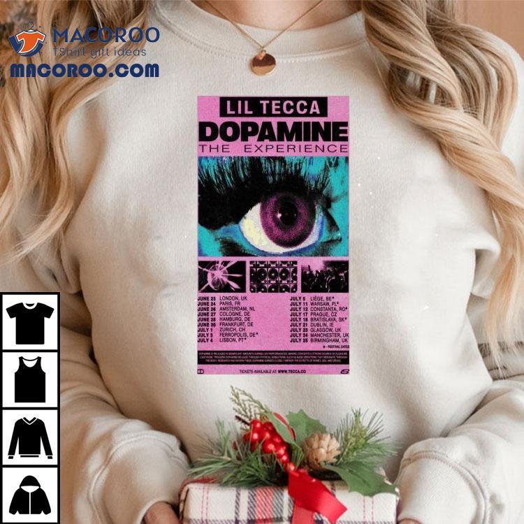 Lil Tecca 2025 tour excitement with exclusive dopamine experience t-shirt Lil Tecca 2025 tour excitement with exclusive dopamine experience t-shirt