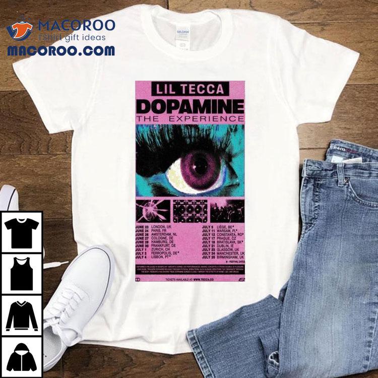 Lil Tecca 2025 tour excitement with exclusive dopamine experience t-shirt Lil Tecca 2025 tour excitement with exclusive dopamine experience t-shirt