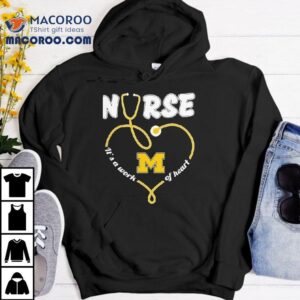 Michigan Wolverines Show Heart With Nurse Inspired Stethoscope Tshirt