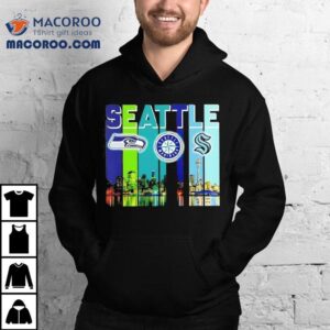 Seattle Sports Team Pride With Iconic City Skyline Tshirt