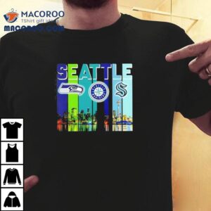 Seattle Sports Team Pride With Iconic City Skyline Tshirt
