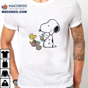 Snoopy Woodstock Easter Egg Art Design T-Shirt Snoopy Woodstock Easter Egg Art Design T-Shirt
