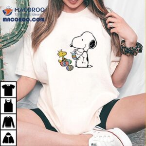 Snoopy And Woodstock With Easter Egg Paitning Tshirt