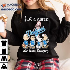 Snoopy nurse cheering for Dodgers in this cool t-shirt