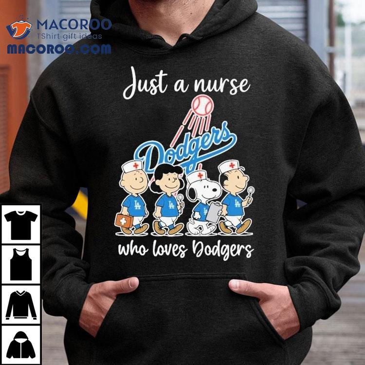 Snoopy nurse cheering for Dodgers in this cool t-shirt Snoopy nurse cheering for Dodgers in this cool t-shirt
