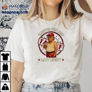 Trump political satire on bold statement t-shirt
